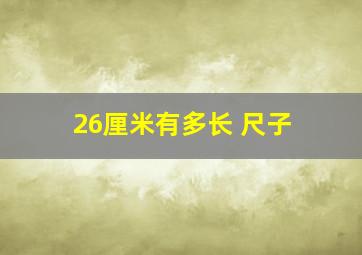 26厘米有多长 尺子